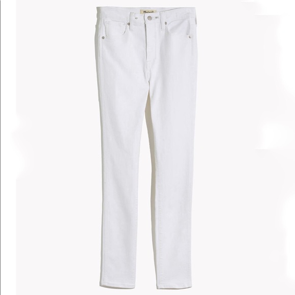 🆕 MADEWELL 10” High rise skinny white jeans - Picture 6 of 12
